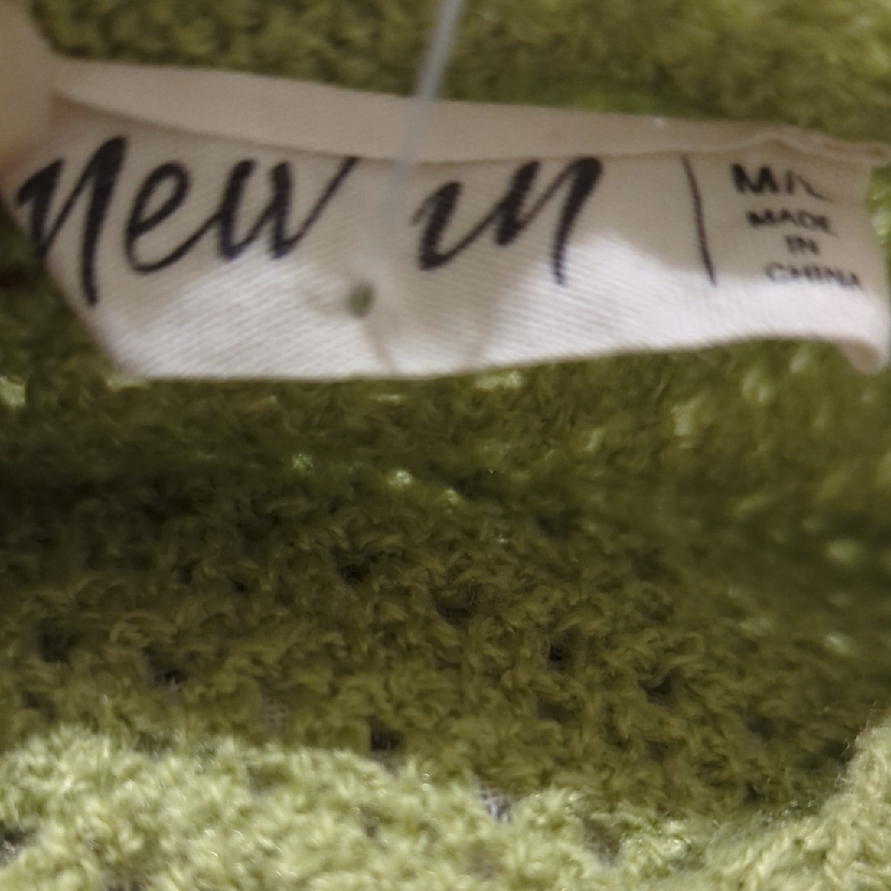 Green Floral Crochet Sweater - Picture 4 of 4